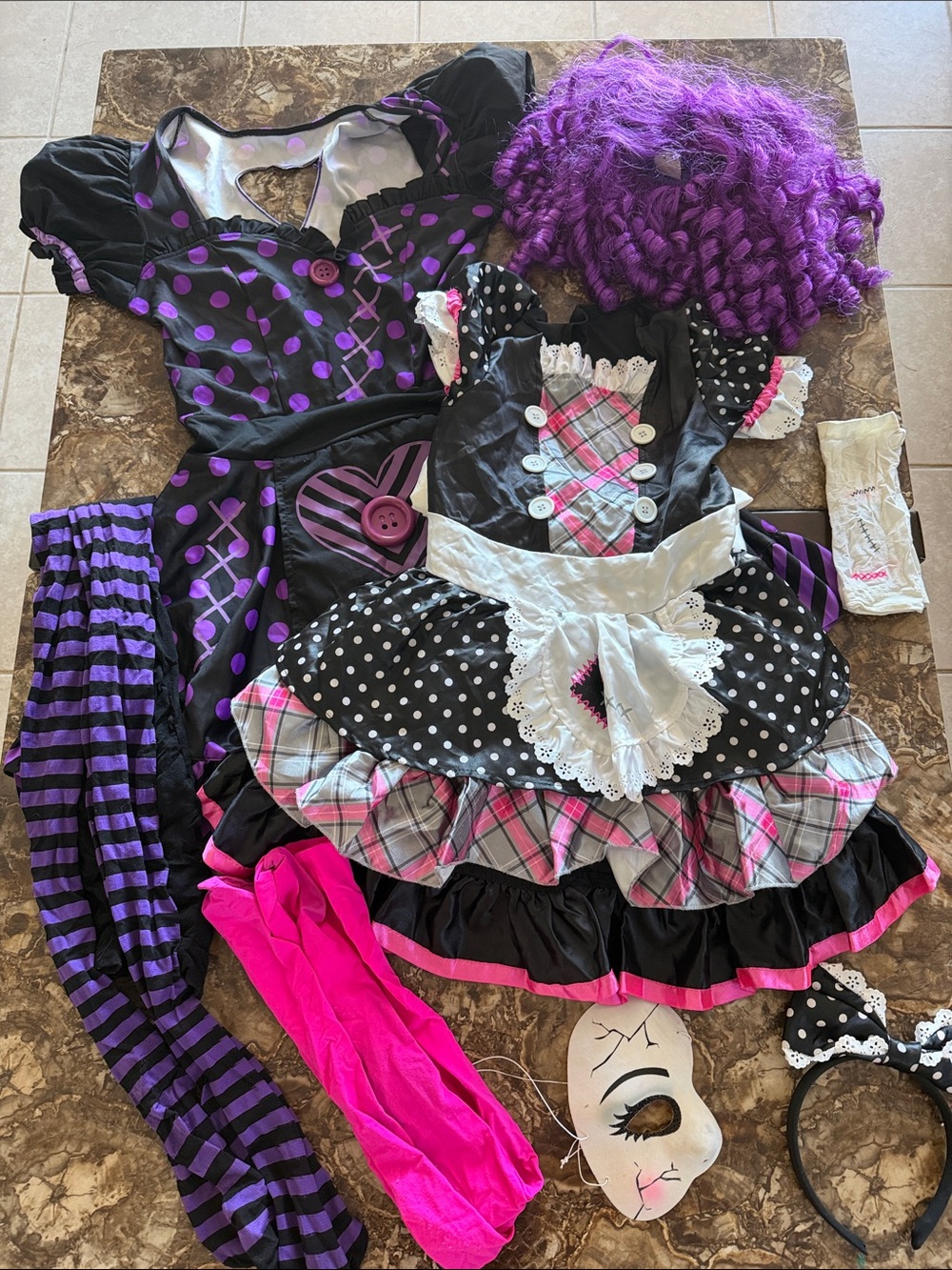Mom & Daughter Creepy Doll Halloween Costume - read description
